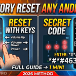 HOW TO RESET ANDROID MOBILE WITH KEY AND SECRET CODE