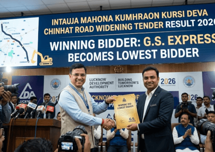 Intauja Mahona Kumhraon Kursi Deva Chinhat Road Widening Tender Result 2026: G.S. Express Becomes Lowest Bidder
