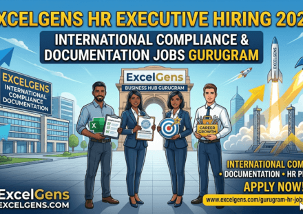 ExcelGens HR Executive Hiring 2026 | International Compliance & Documentation Jobs in Gurugram