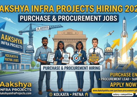 Aakshya Infra Projects Hiring 2026 | Purchase & Procurement Jobs in Kolkata and Patna