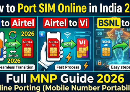 How to Port SIM Online in India 2026 – Jio to Airtel, Airtel to Vi, BSNL to Jio Full MNP Guide
