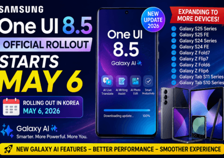 Samsung One UI 8.5 Official Rollout Starts May 6 – Galaxy AI Features Expand Across More Devices in 2026