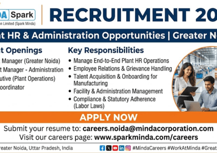 Minda Corporation HR Admin Recruitment 2026: Plant HR & Administration Job in Greater Noida | Apply Now