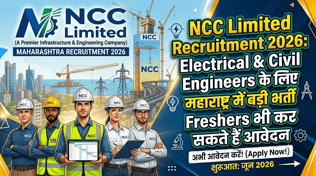 NCC Limited Recruitment 2026: Electrical & Civil Engineers