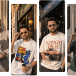 AI Men's Café Photoshoot Prompt