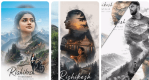 Rishikesh Uttarakhand AI Travel Poster Prompt 2026