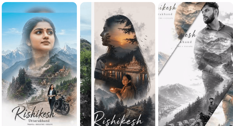 Rishikesh Uttarakhand AI Travel Poster Prompt 2026