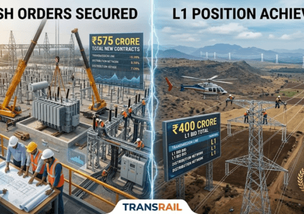 Transrail Secures ₹575 Crore Fresh Orders, Achieves ₹400 Crore L1 Position in Major T&D Projects