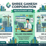 Shree Ganesh Corporation Recruitment 2026 for Civil Engineering, Billing Engineer, and HR Admin. Apply at www.shresmorm.com