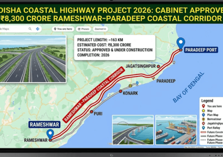 Odisha Coastal Highway Project 2026: Cabinet Approves ₹8,300 Crore Rameshwar–Paradeep Coastal Corridor