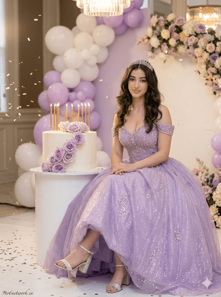 1. Lavender Gown Birthday Queen