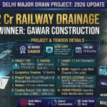 Delhi Major Drain Project Tender 2026: Gawar Construction Wins ₹225.02 Crore Railway Drainage Contract